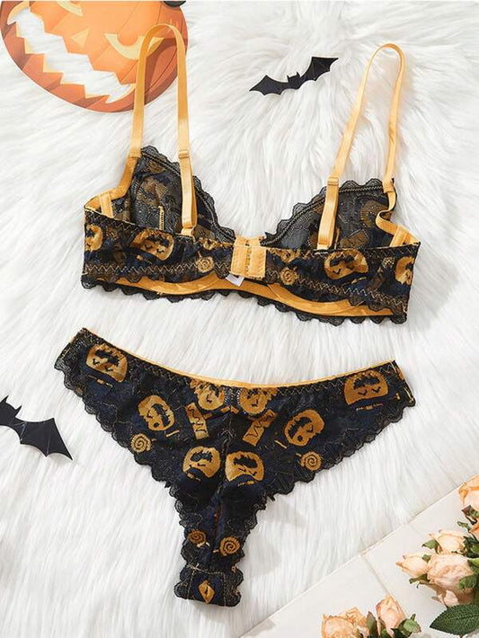 Wicked Pumpkin Lingerie Set