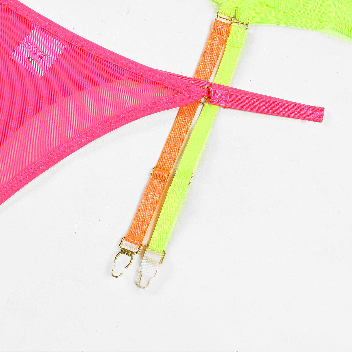 Let's Get Ravey Neon Lingerie Set