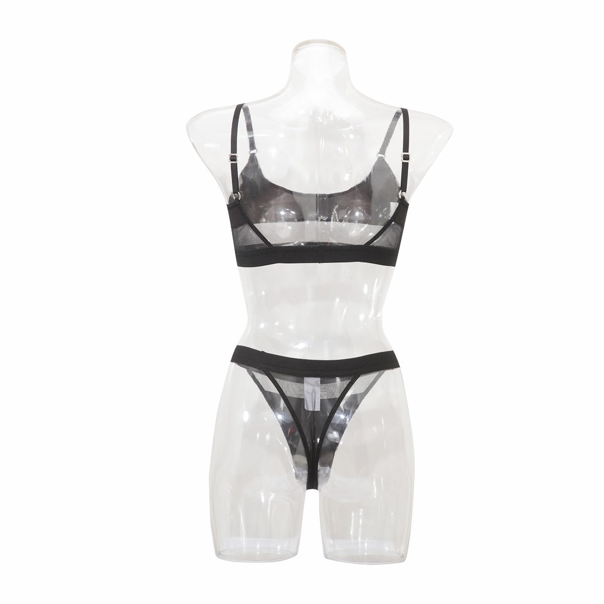 Mindy Black See-Through Lingerie Set