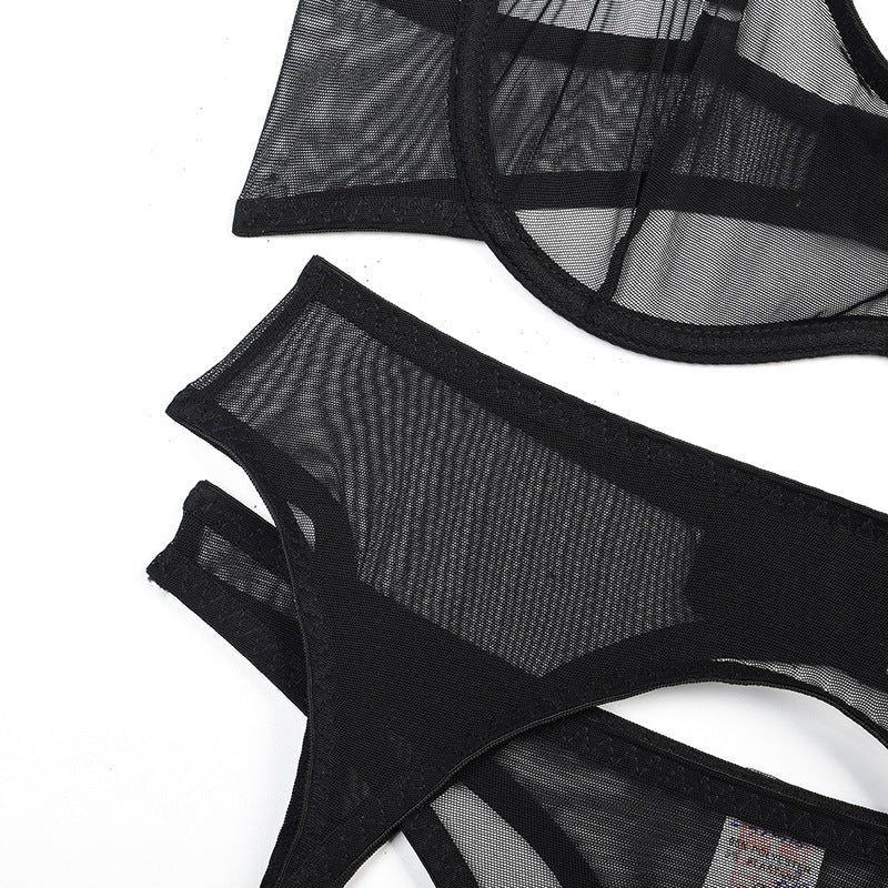 Sensual See Through Black Lingerie Set - Lovegood Lingerie