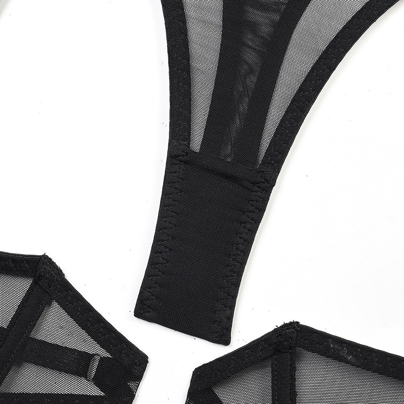Sensual See Through Black Lingerie Set