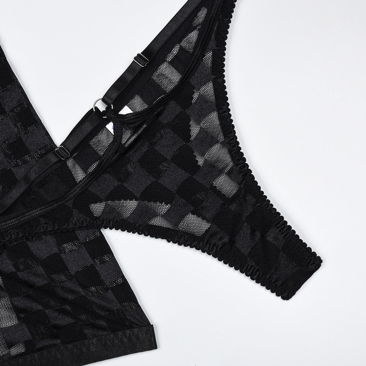 Checkered Naughty Lingerie Set