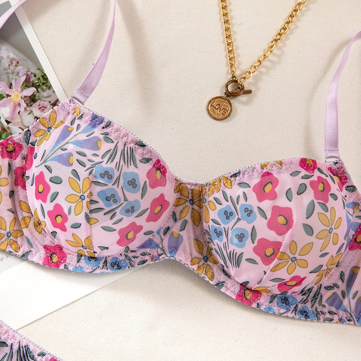 Lavender Flower Fields Lingerie Set - Lovegood Lingerie