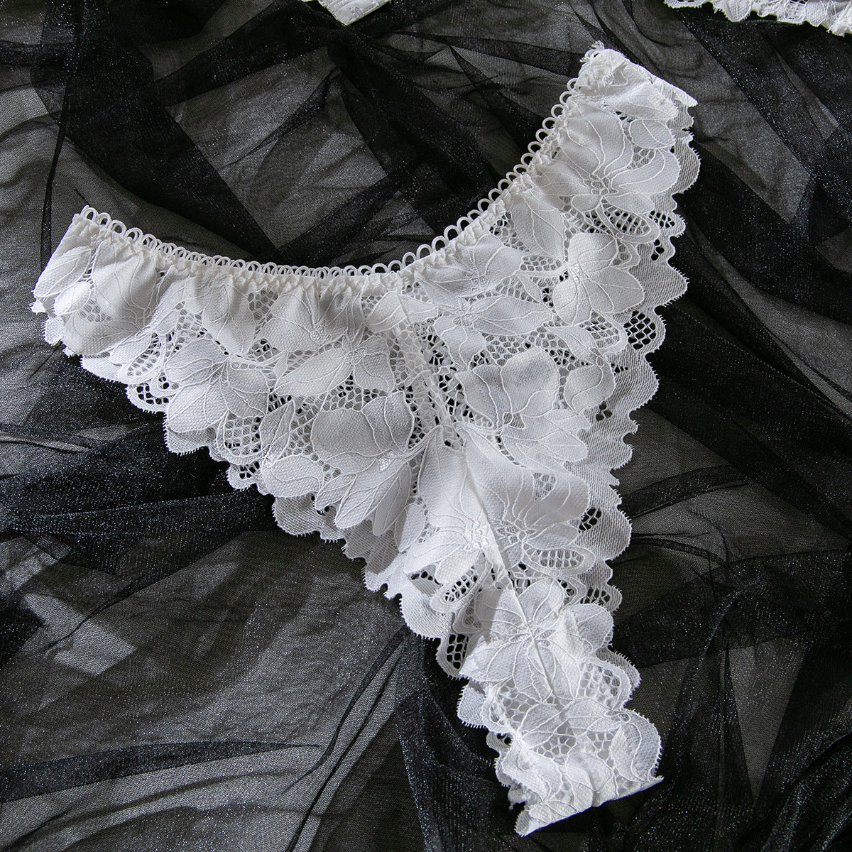 White Orchid Bridal High Waisted Lingerie Set