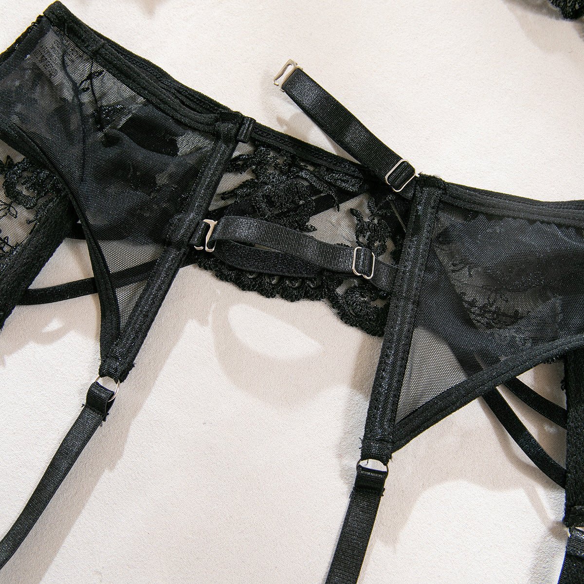 Midnight Bloom Black Floral Lingerie Set - Lovegood Lingerie