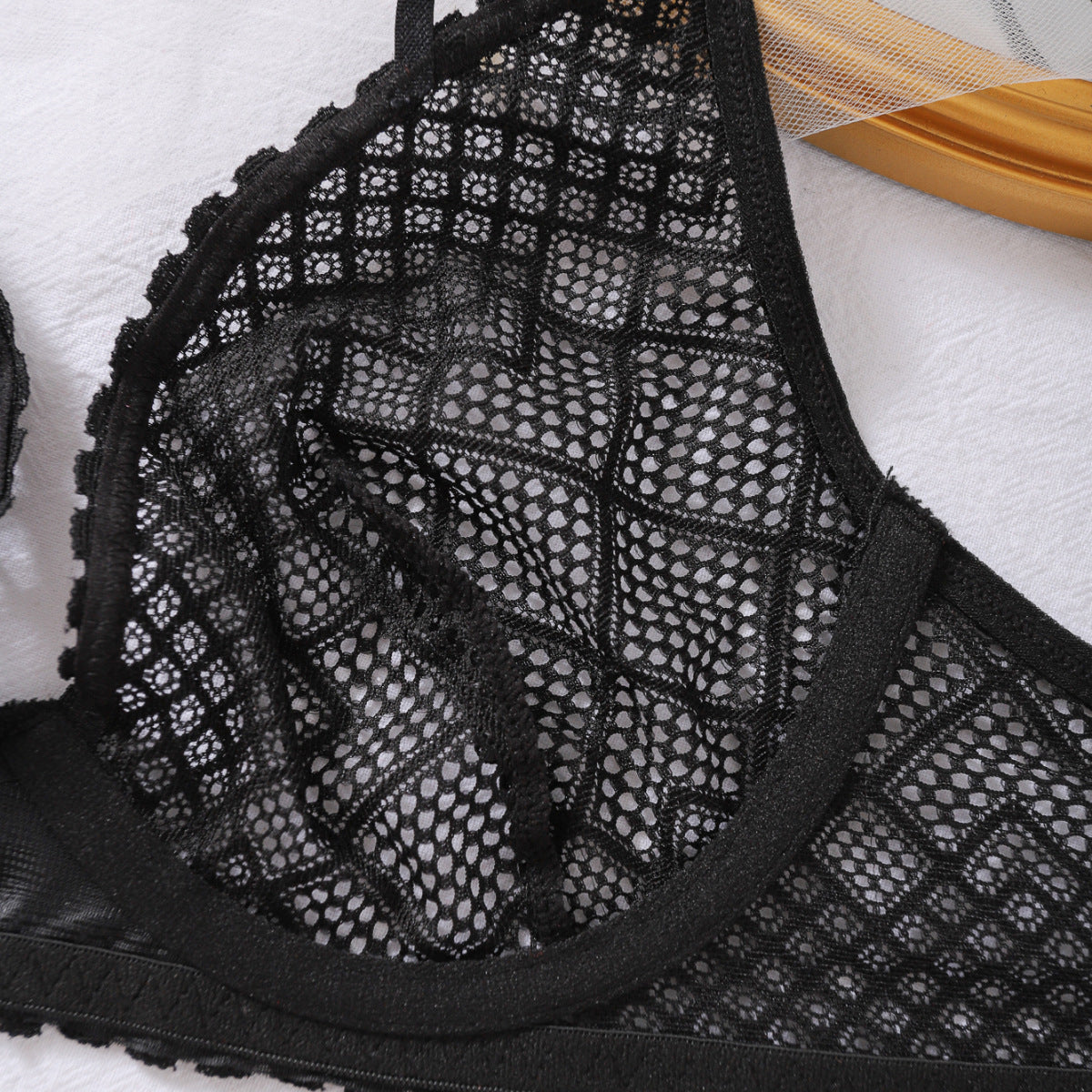Midnight Shapes Geometric Lingerie Set