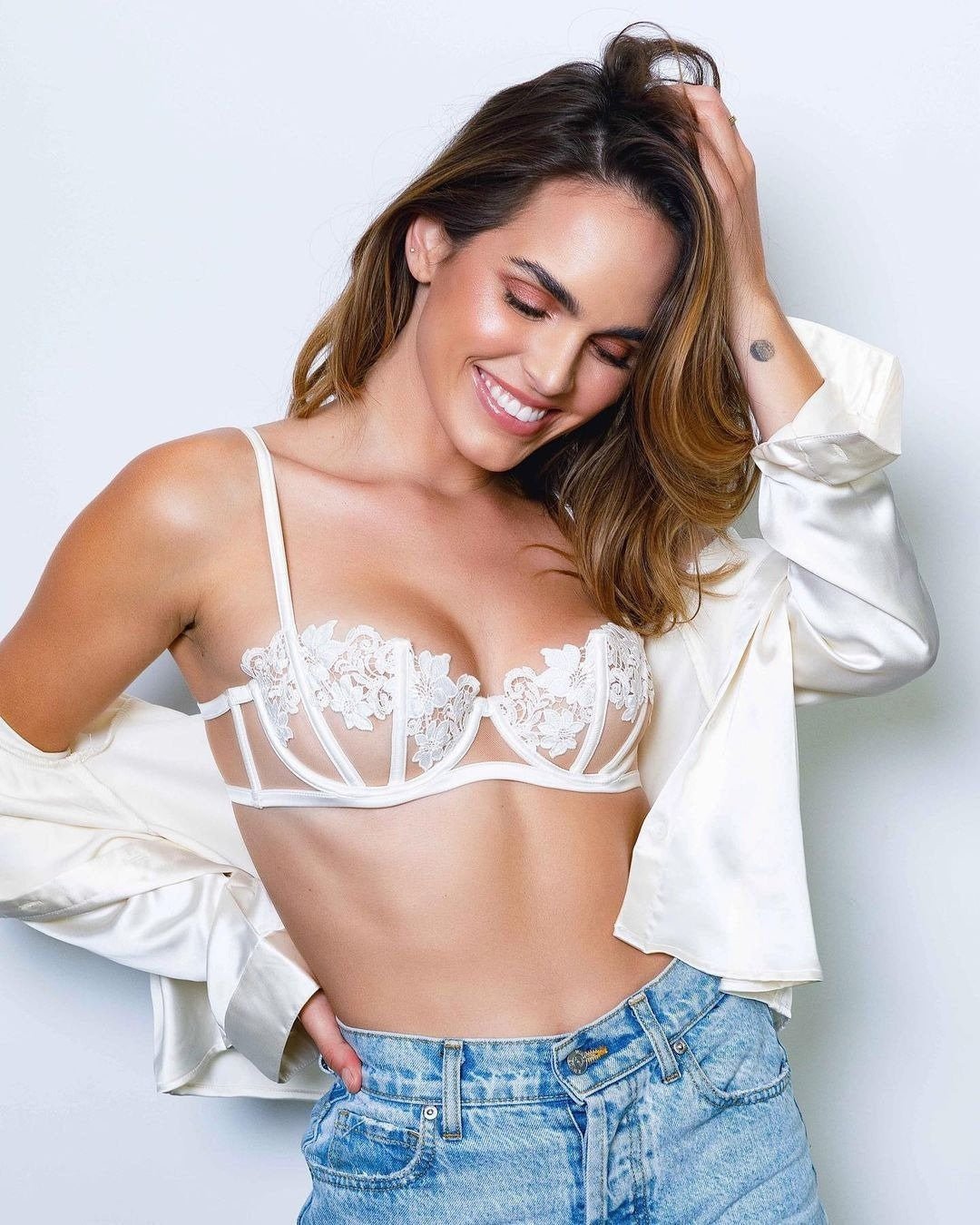 "I Do" Bridal White Flower Lingerie Set - Lovegood Lingerie