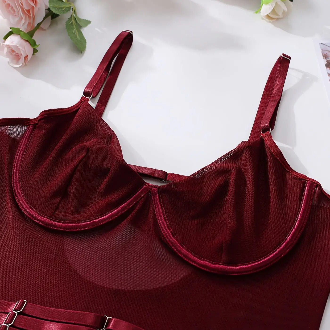 Delilah Bodysuit - Wine Red or Forest Green - Lovegood Lingerie