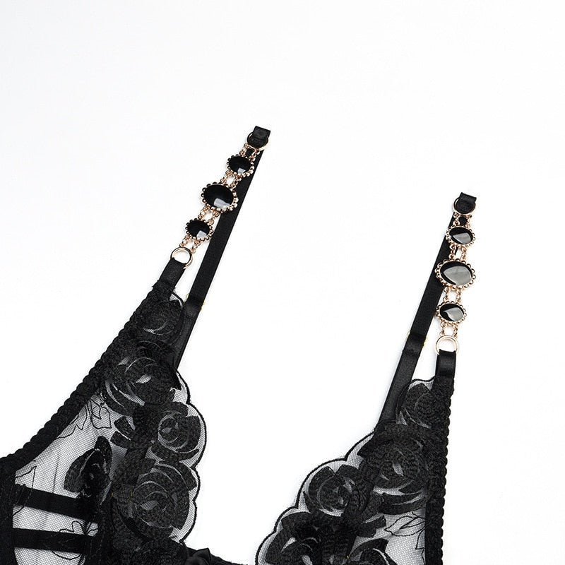 Elegant Black Lace Lingerie Set - Lovegood Lingerie