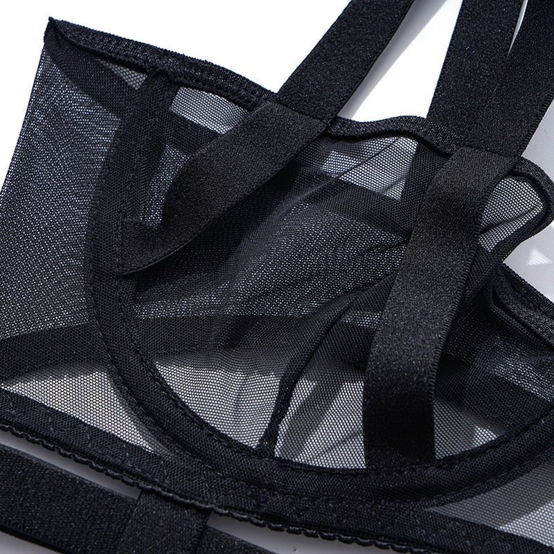 Classic Black Lingerie Set With Straps - Lovegood Lingerie