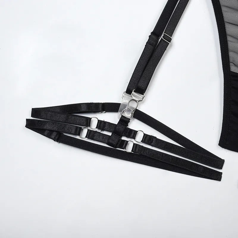 Hot Satin Bustier Lingerie Set - Lovegood Lingerie