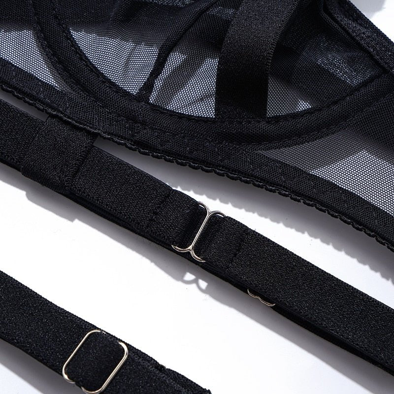 Classic Black Lingerie Set With Straps - Lovegood Lingerie