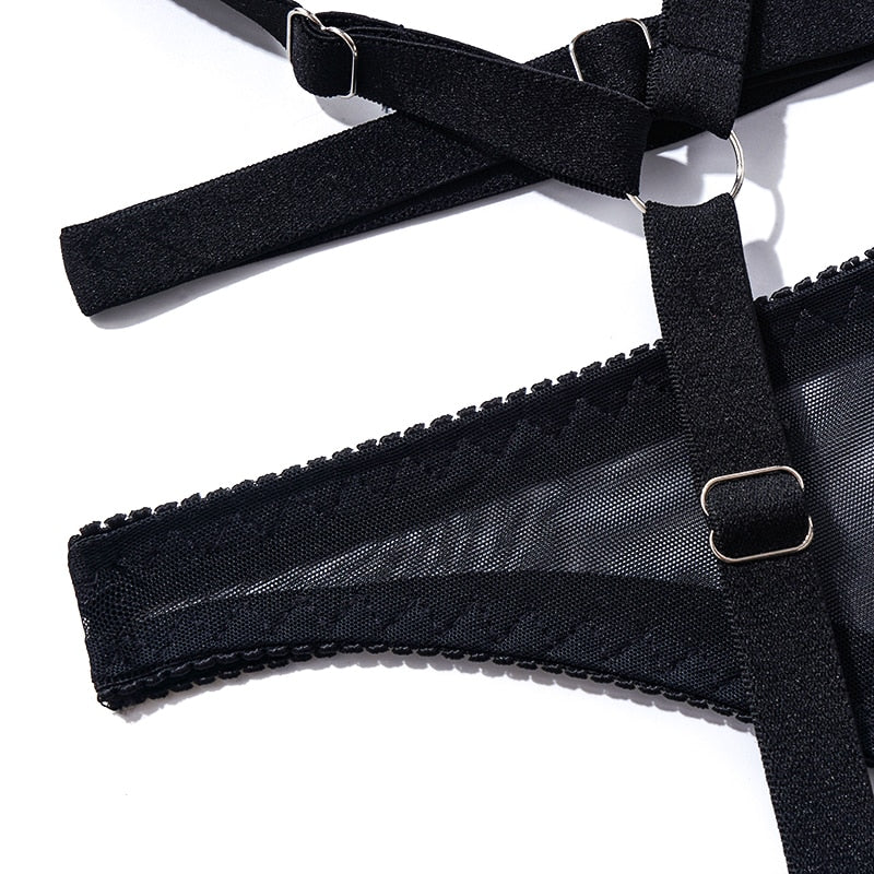 Classic Black Lingerie Set With Straps