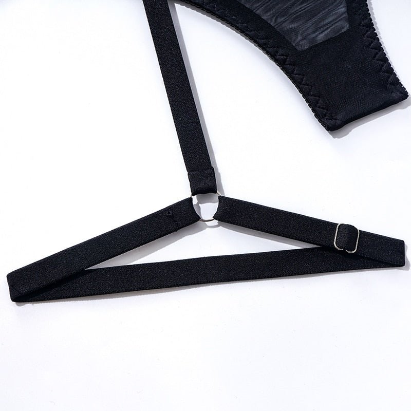 Classic Black Lingerie Set With Straps - Lovegood Lingerie