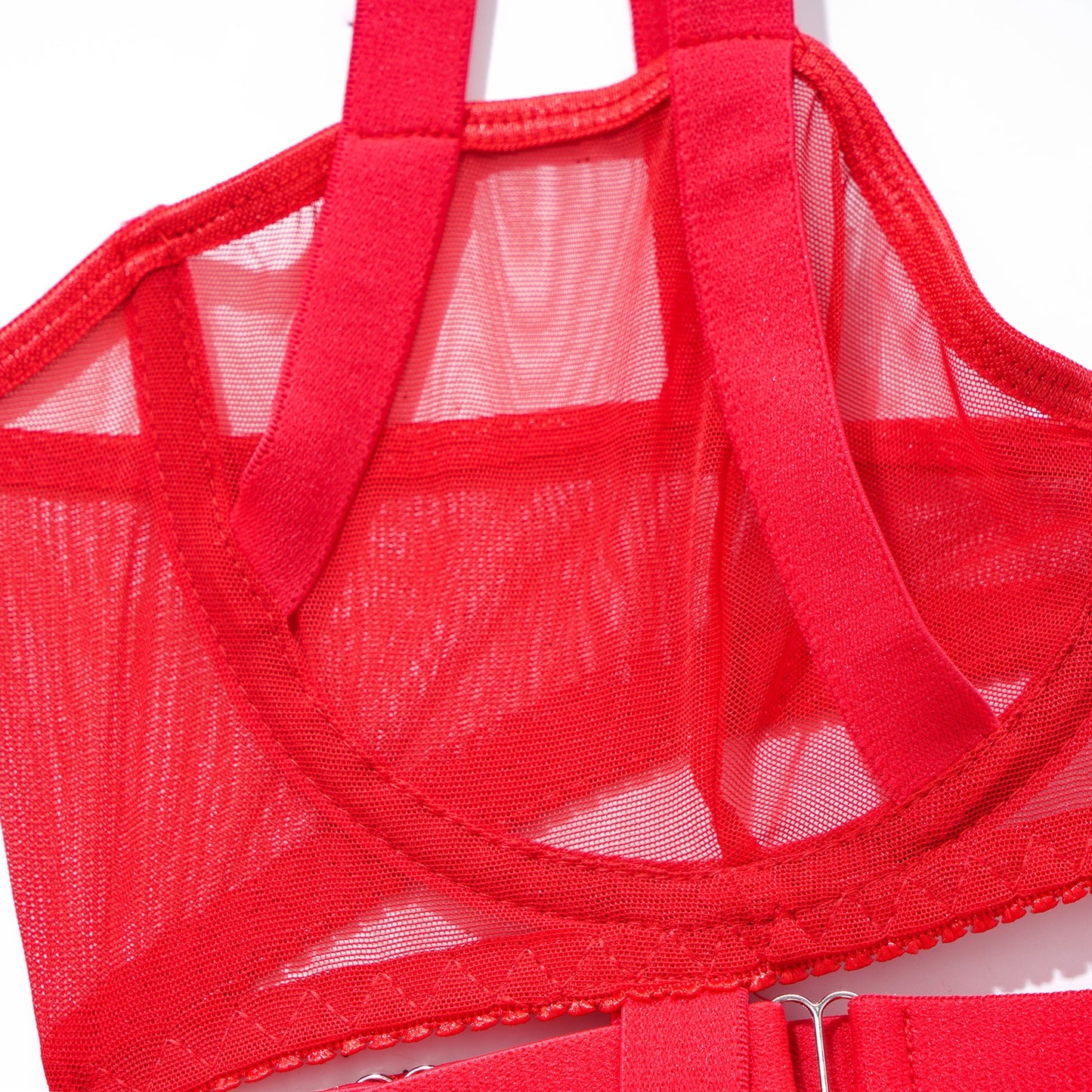 Classic Red Lingerie Set With Straps