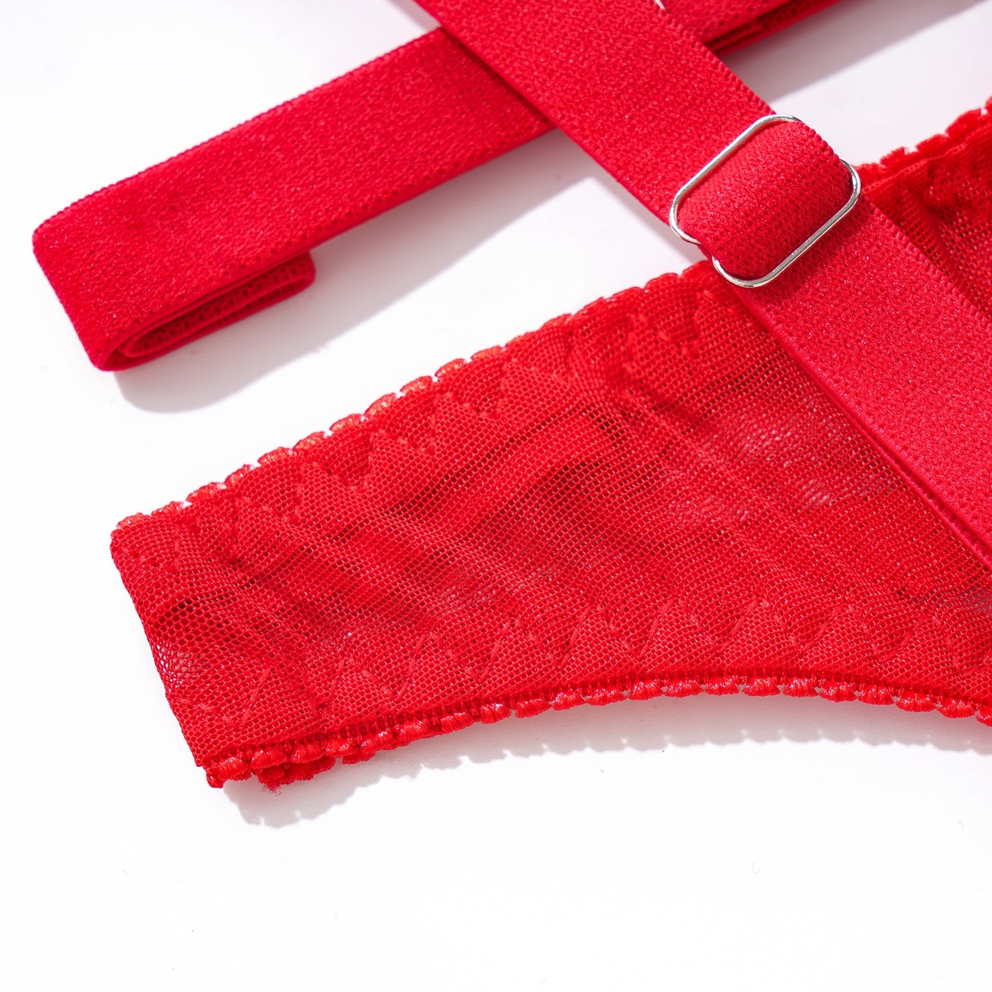 Classic Red Lingerie Set With Straps