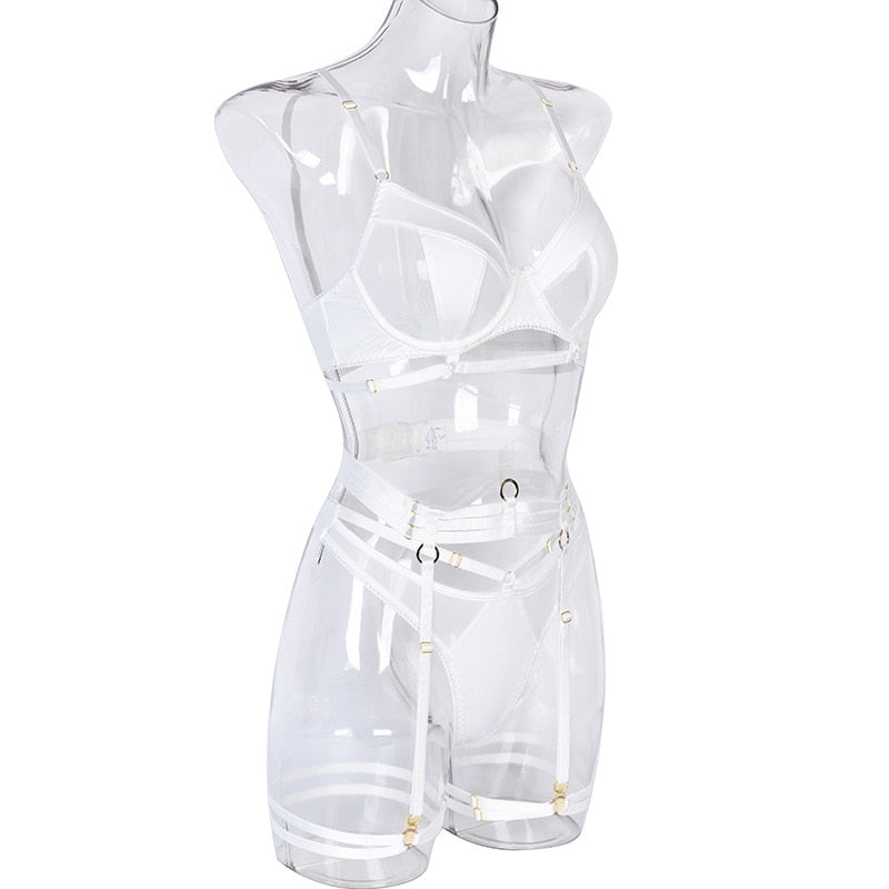 White Bridal Victoria See-Through Lingerie Set