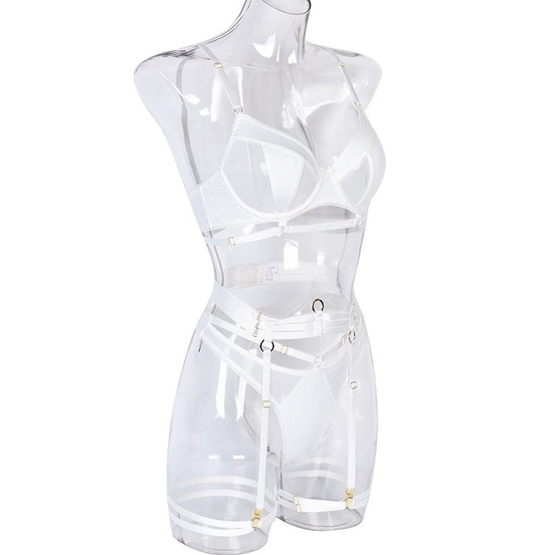 White Bridal Victoria See - Through Lingerie Set - Lovegood Lingerie