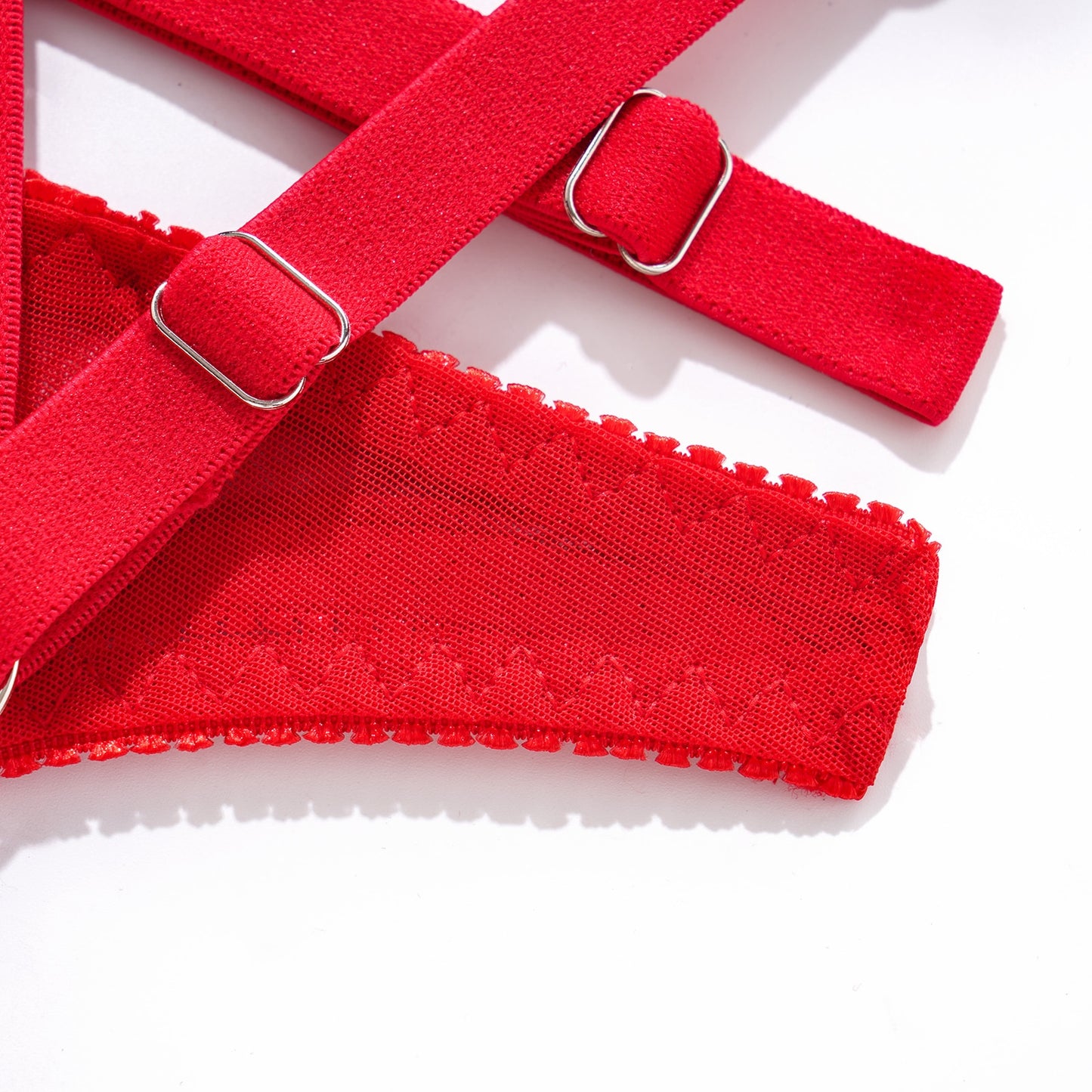 Classic Red Lingerie Set With Straps