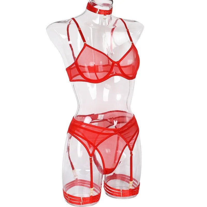 Simply Sexy Lingerie Set - Hot Pink or Santa Red - Lovegood Lingerie