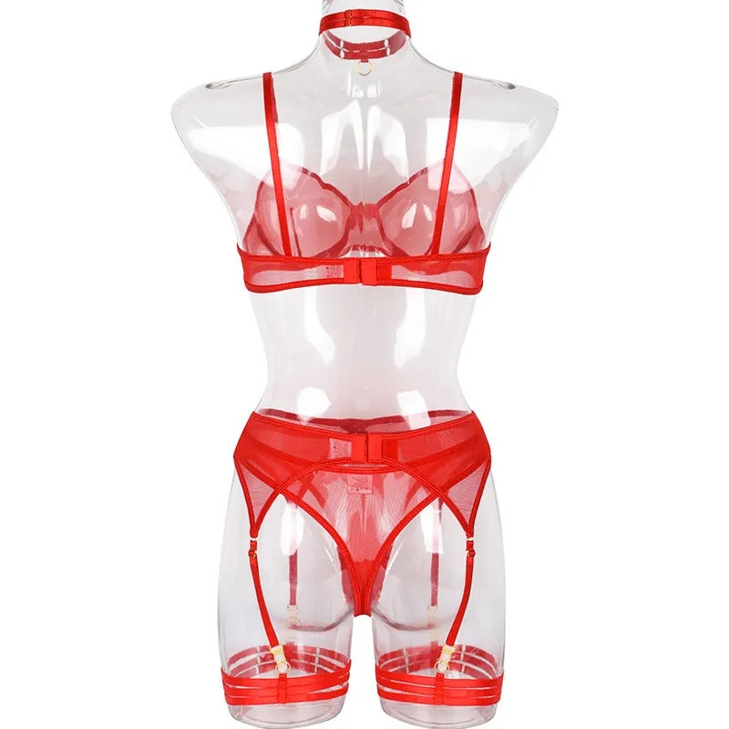 Simply Sexy Lingerie Set - Hot Pink or Santa Red