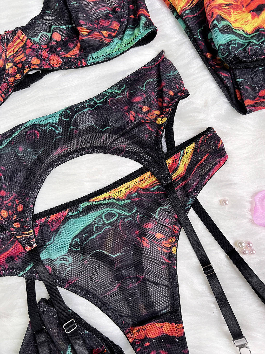 Cosmic See-Through Lingerie Set