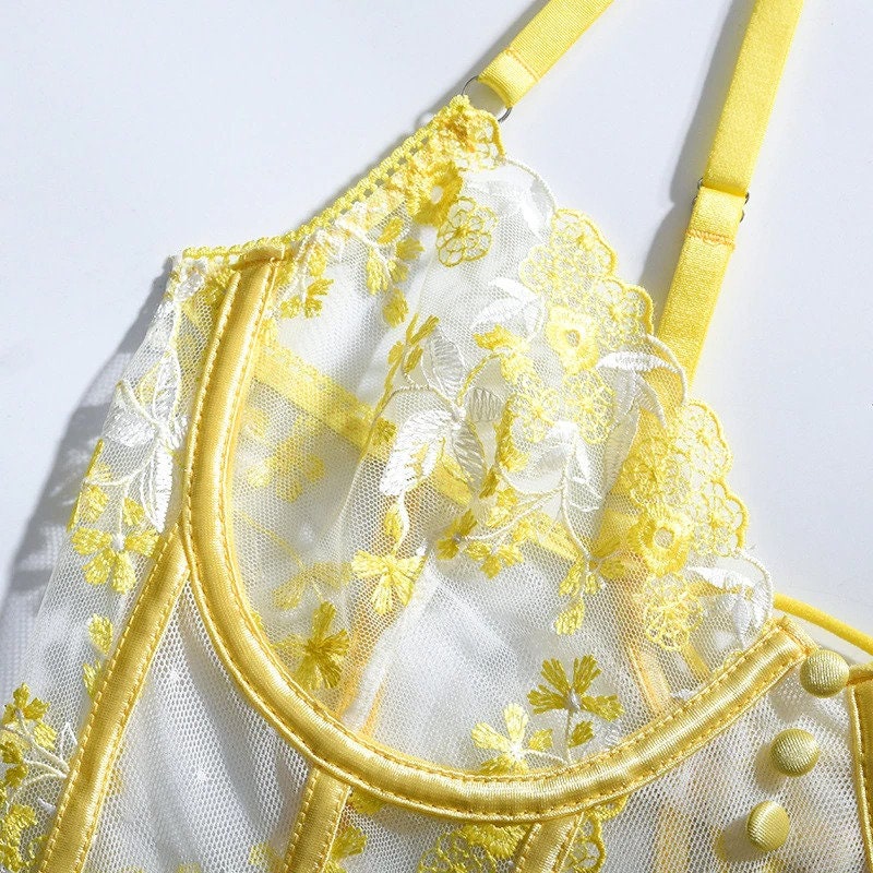 Floral Embroidery Bodysuit