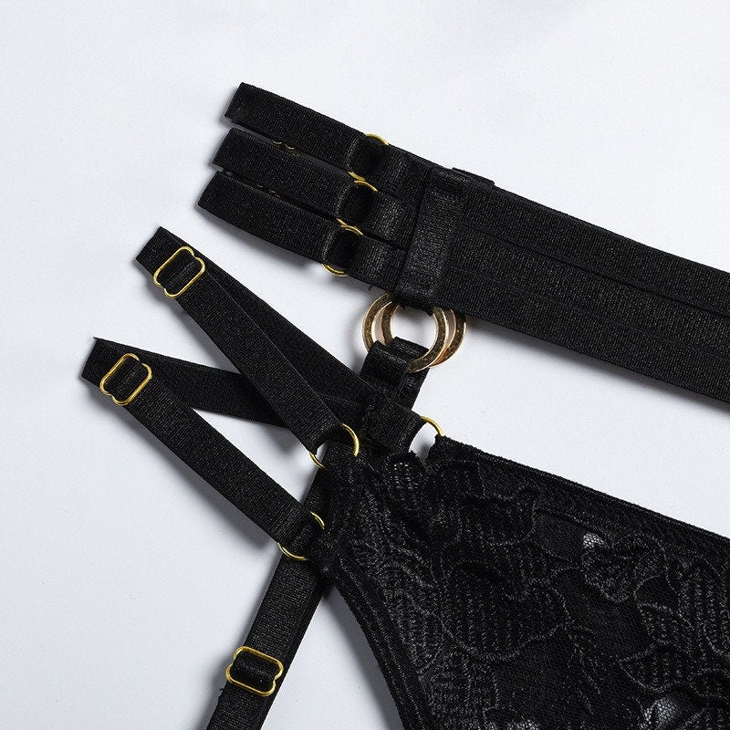 Black Racerback Lingerie Set
