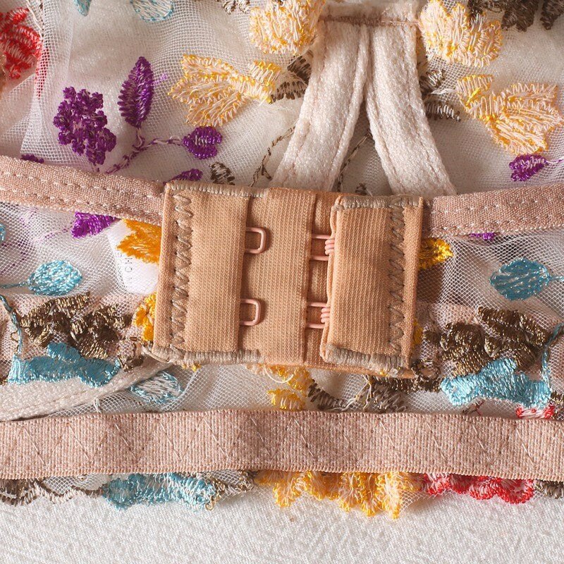 Boho Embroidered Lingerie Set - Khaki - Lovegood Lingerie