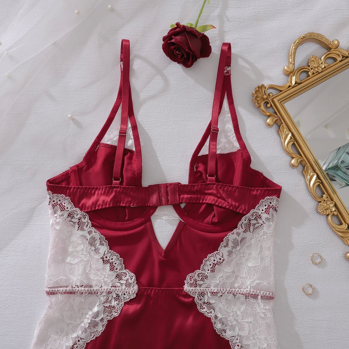 Red Rose Reverie Nightslip - Lovegood Lingerie