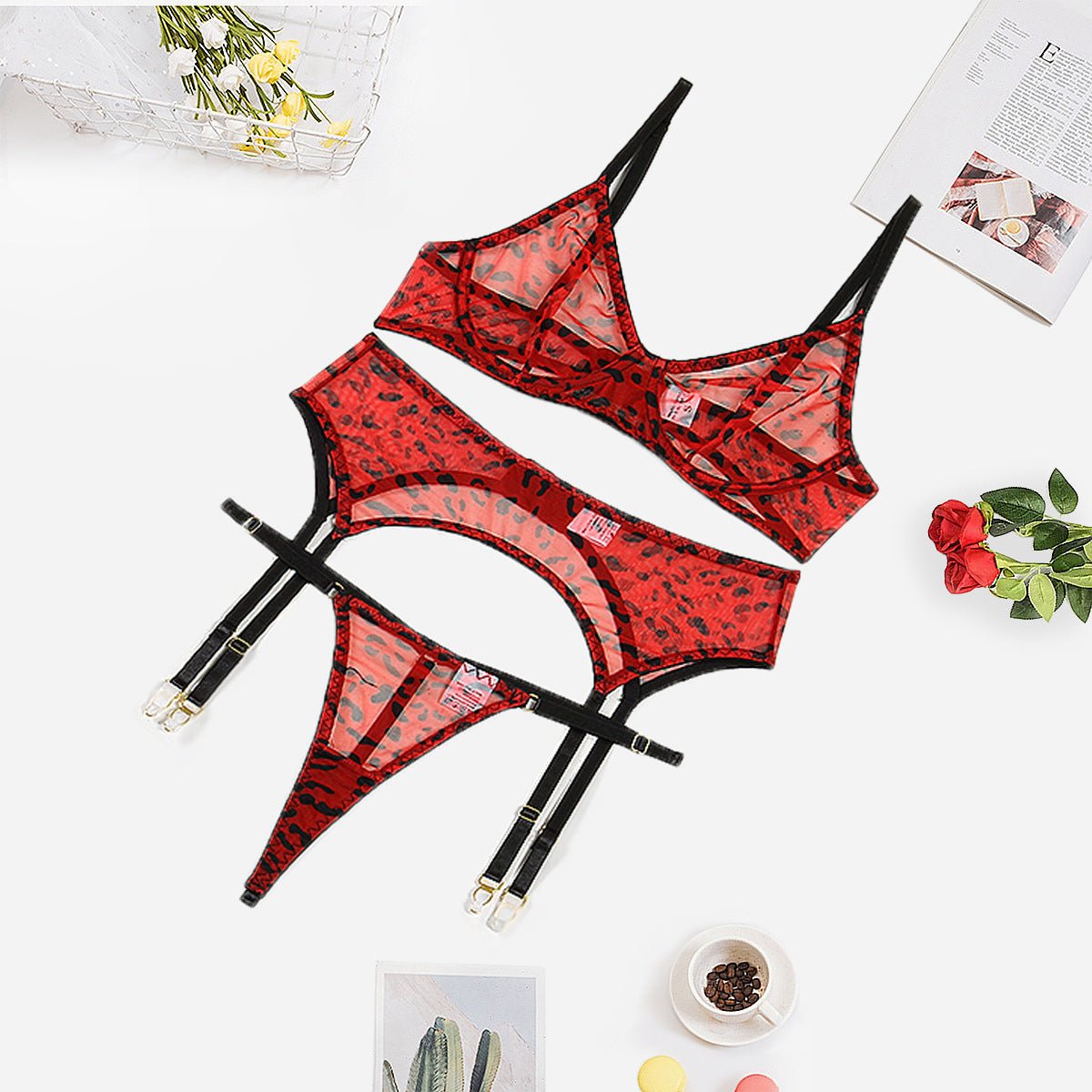 Crimson Panther Lingerie Set - Lovegood Lingerie