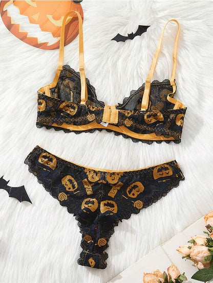 Wicked Pumpkin Lingerie Set