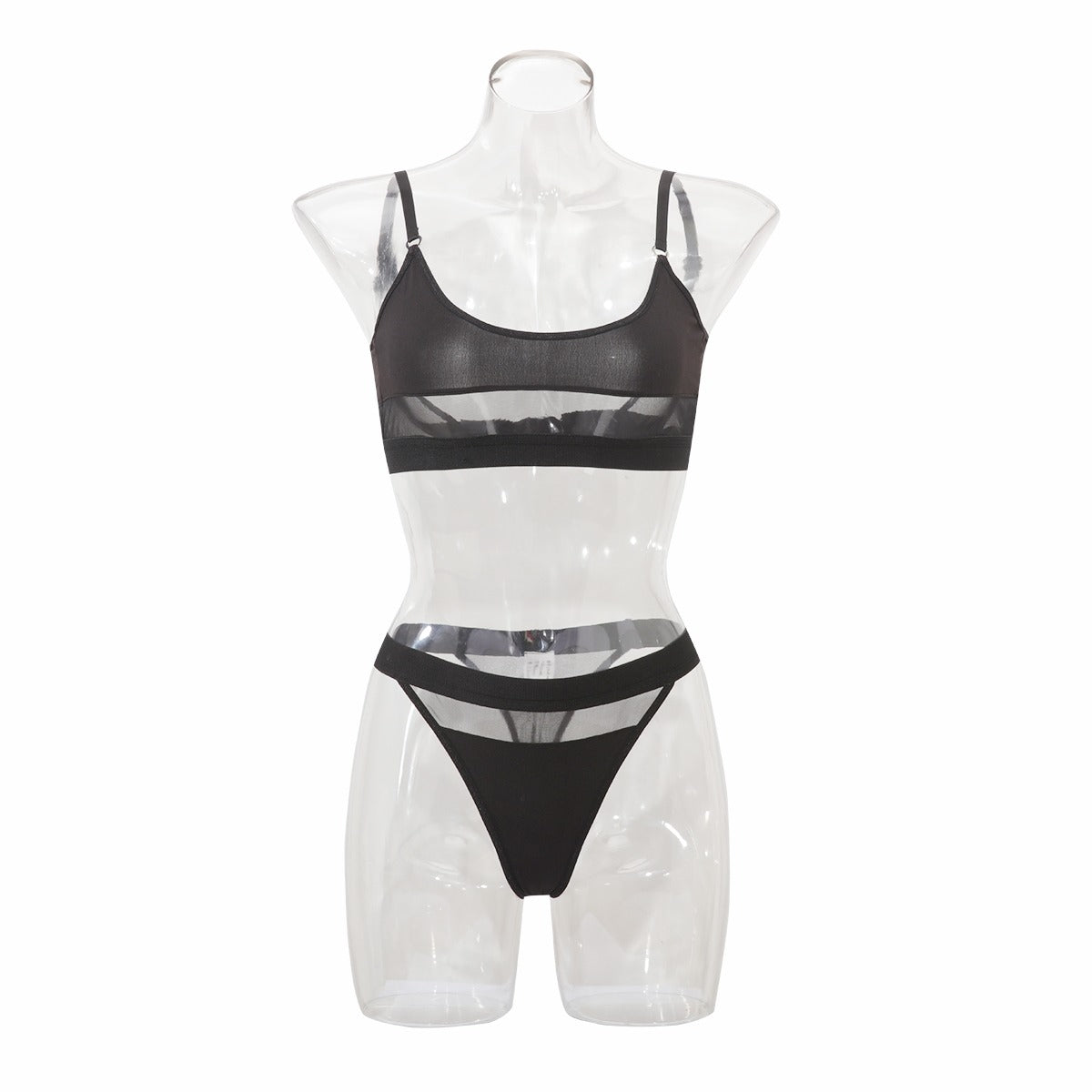Mindy Black See-Through Lingerie Set