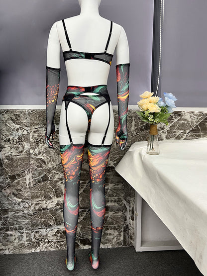 Cosmic See-Through Lingerie Set