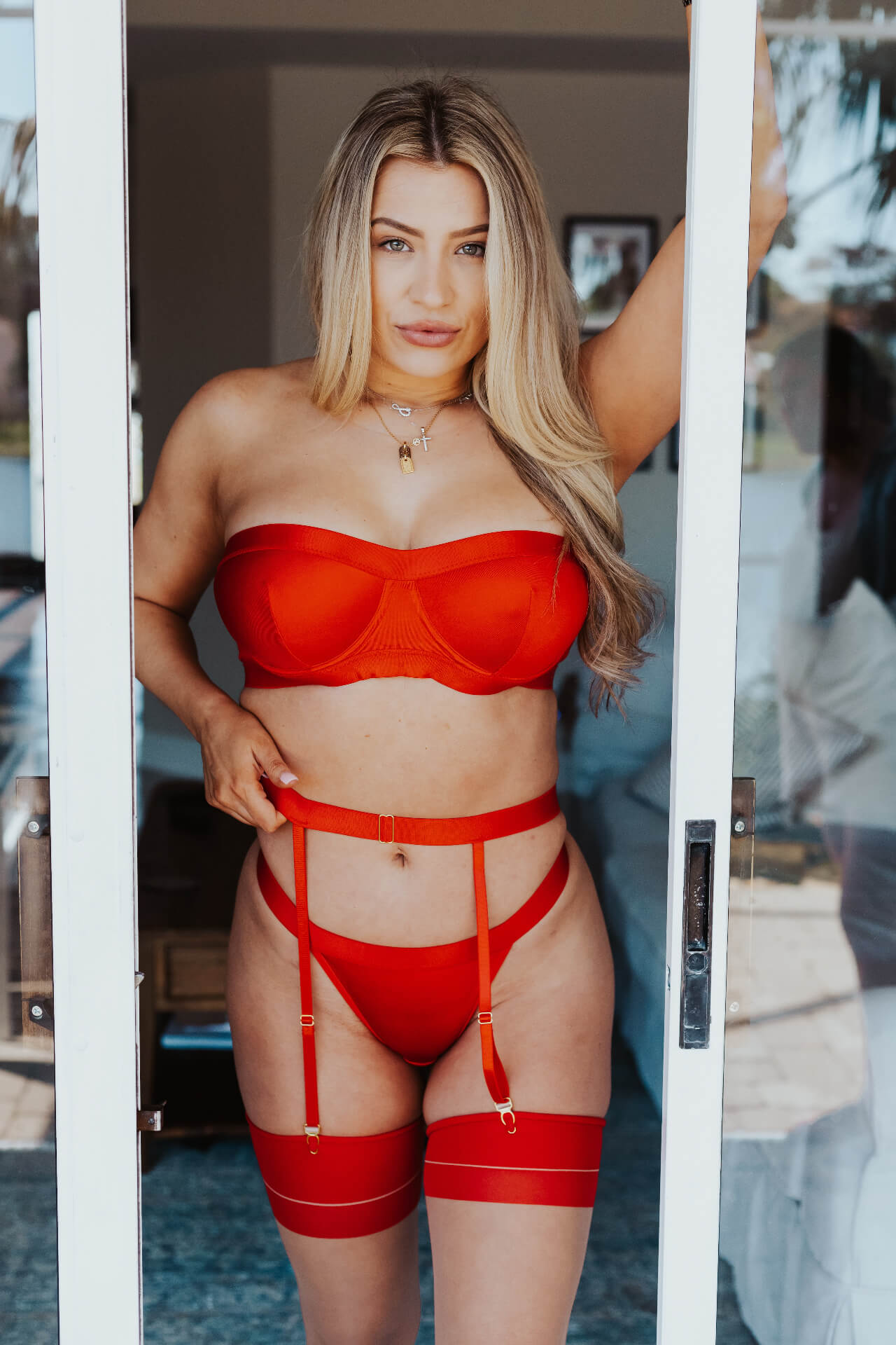 Flaming Halter Lingerie Set - Lovegood Lingerie