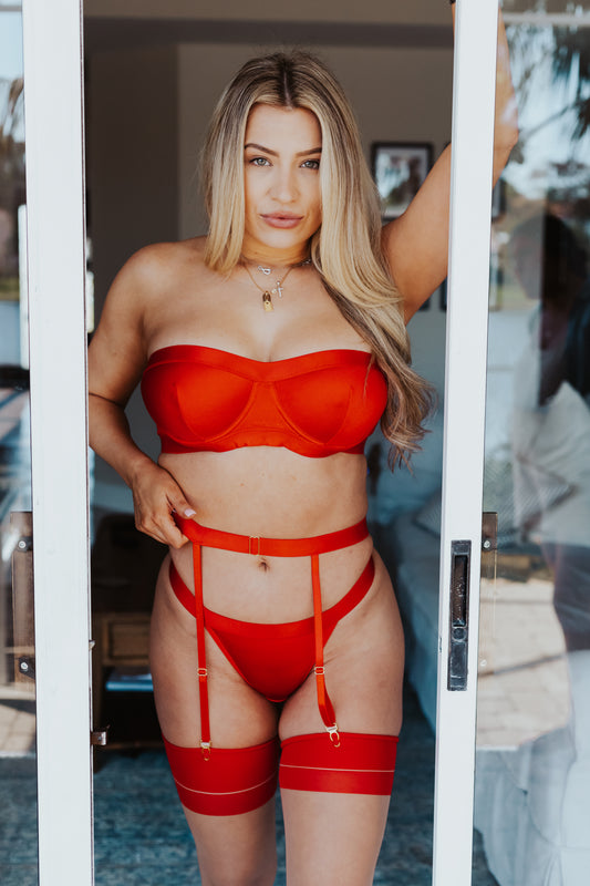 Flaming Halter Lingerie Set