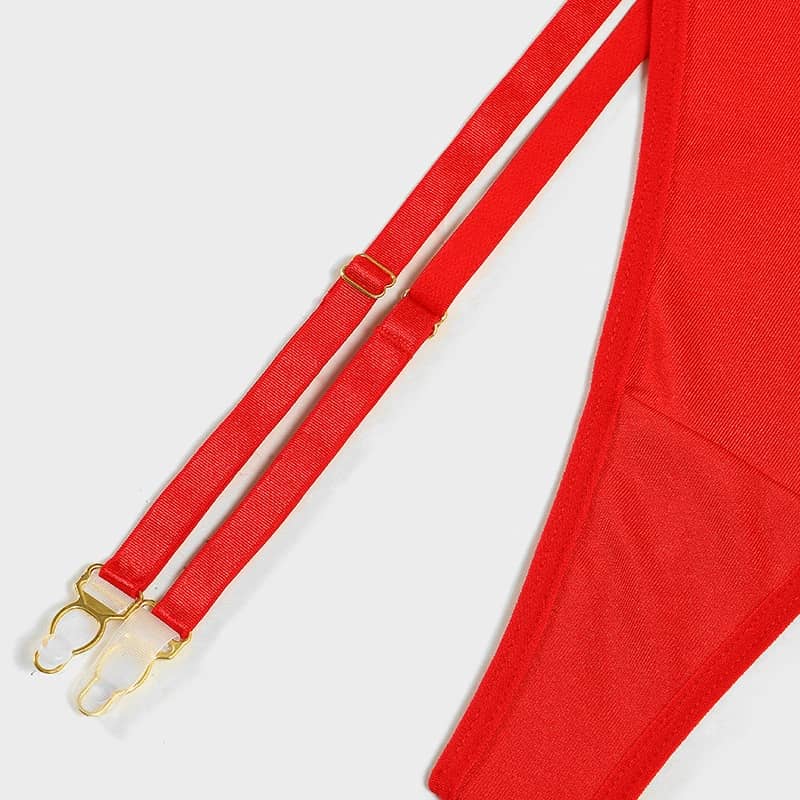 Flaming Halter Lingerie Set - Lovegood Lingerie