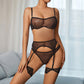 Sensual See Through Black Lingerie Set