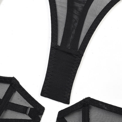 Sensual See Through Black Lingerie Set