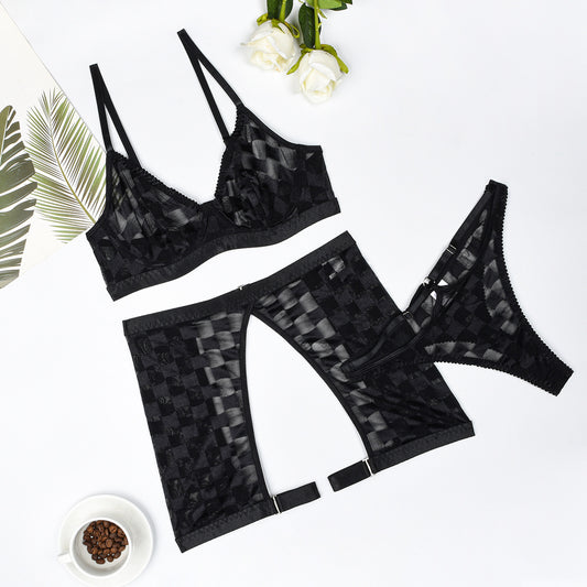 Checkered Naughty Lingerie Set