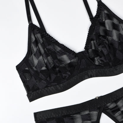 Checkered Naughty Lingerie Set