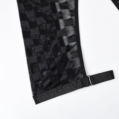 Checkered Naughty Lingerie Set