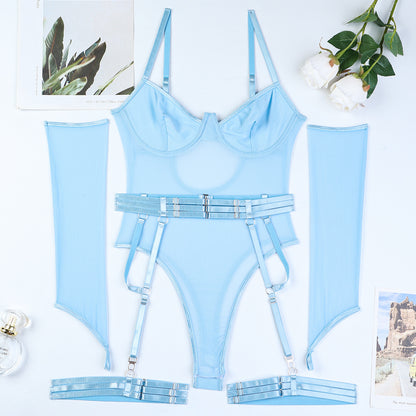 The Classic Bodysuit (Black & Blue)