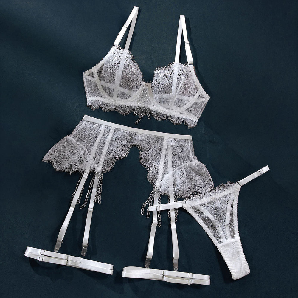 Bridal Ruffled Lace Lingerie Set, Bridal lingerie, wedding lingerie