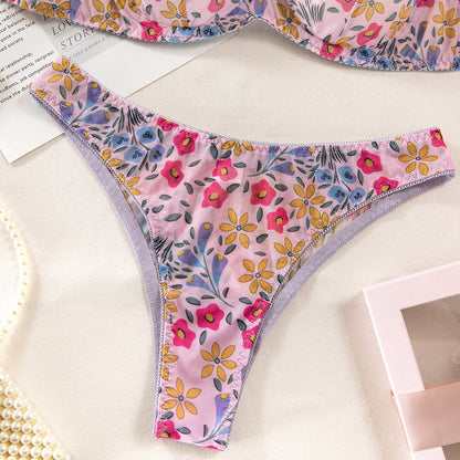 Lavender Flower Fields Lingerie Set