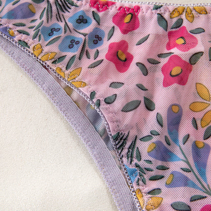 Lavender Flower Fields Lingerie Set