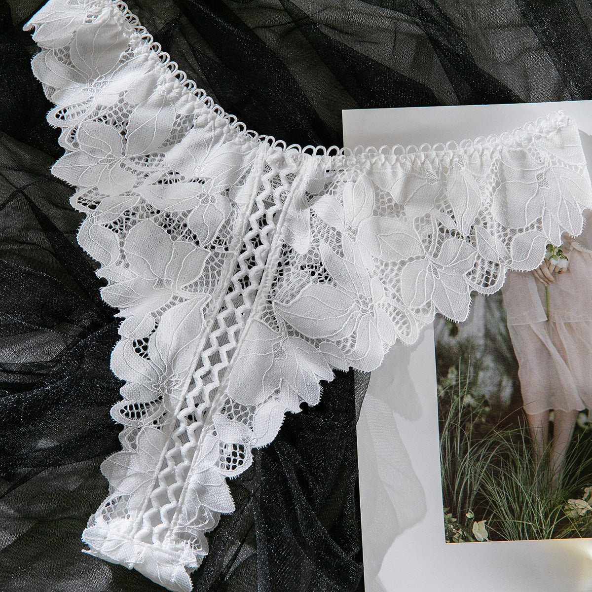 White Orchid Bridal High Waisted Lingerie Set