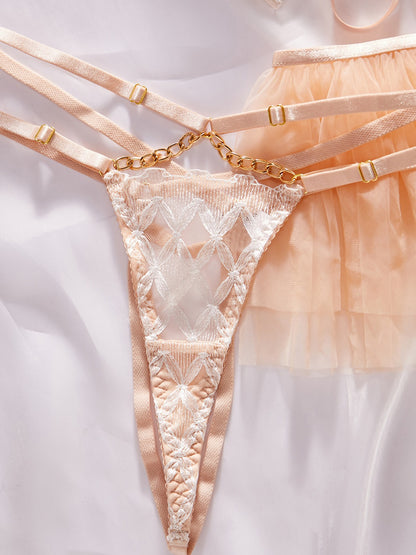 White Bridal Ruffled Lingerie Set