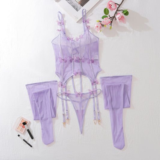 Enchanted Lavender Butterfly Lingerie Set