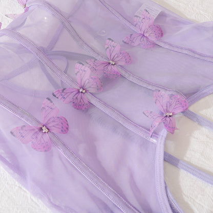 Enchanted Lavender Butterfly Lingerie Set